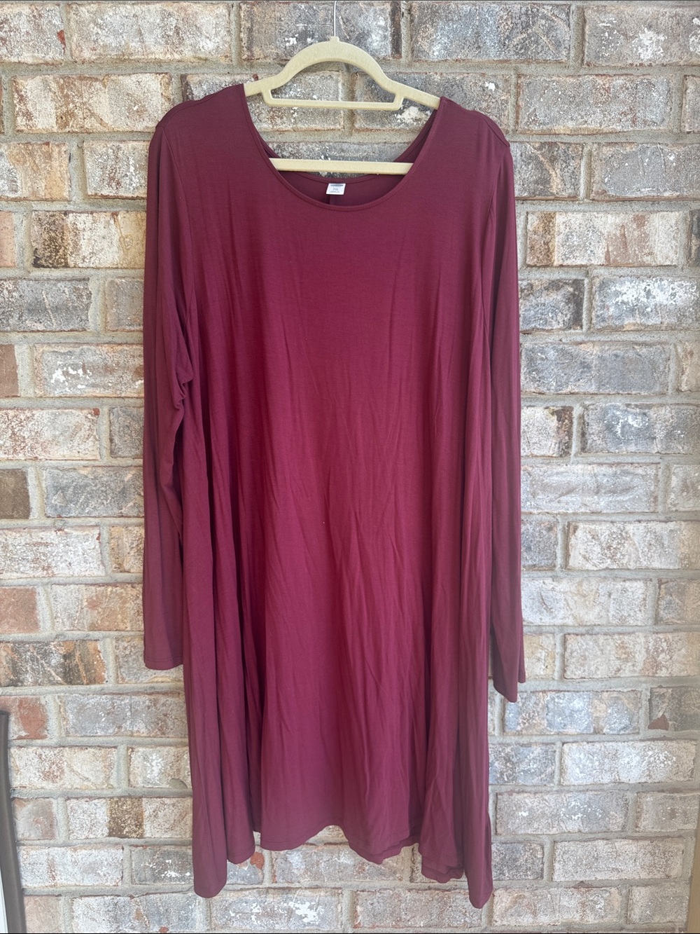 Old Navy Long Sleeve Swing Dress - Burgundy